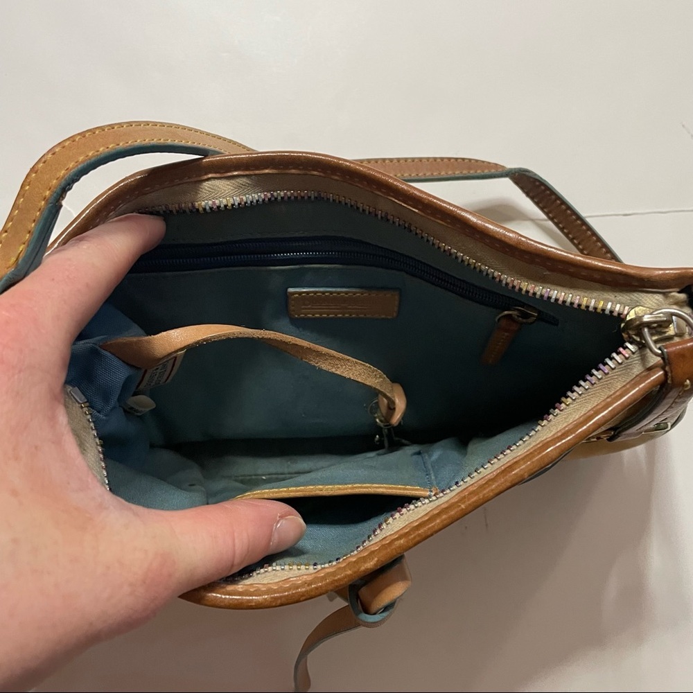 Dooney & Bourke Monogram Insignia Shoulder Bag Purse Authentic Designer Colorful - Picture 4 of 12
